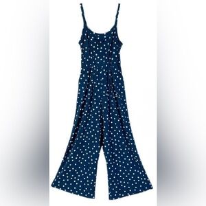 Women’s Navy Polka Dot One-Piece Romper